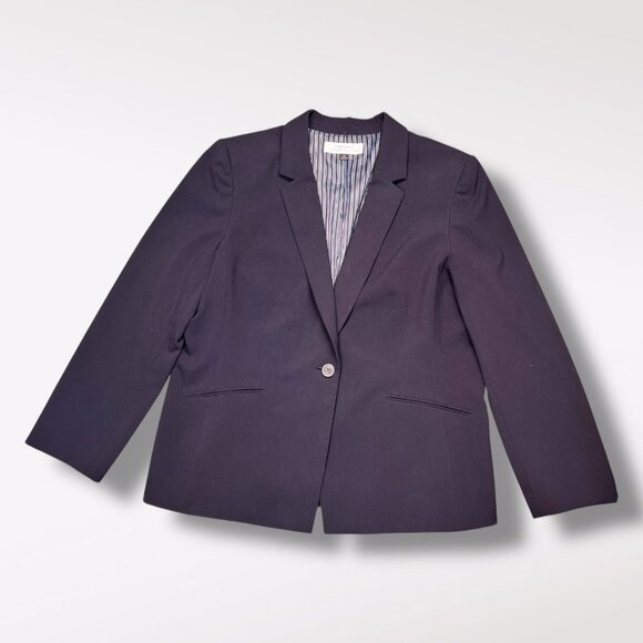 Tahari Arthur S. Levine Navy Blue Blazer Jacket Size 18 - Picture 10 of 11